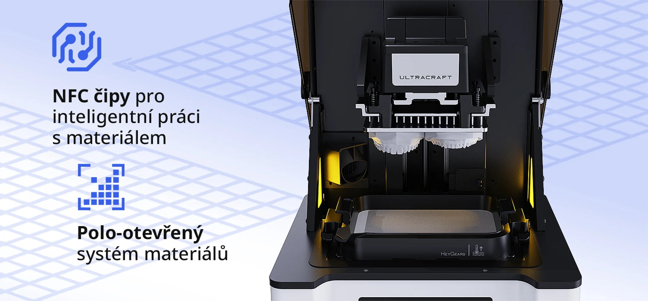 A2D HD – NFC čipy pro práci s materiálem a polo-otevřený systém materiálů